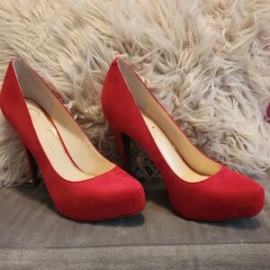 Jessica Simpson Red Suede Heels